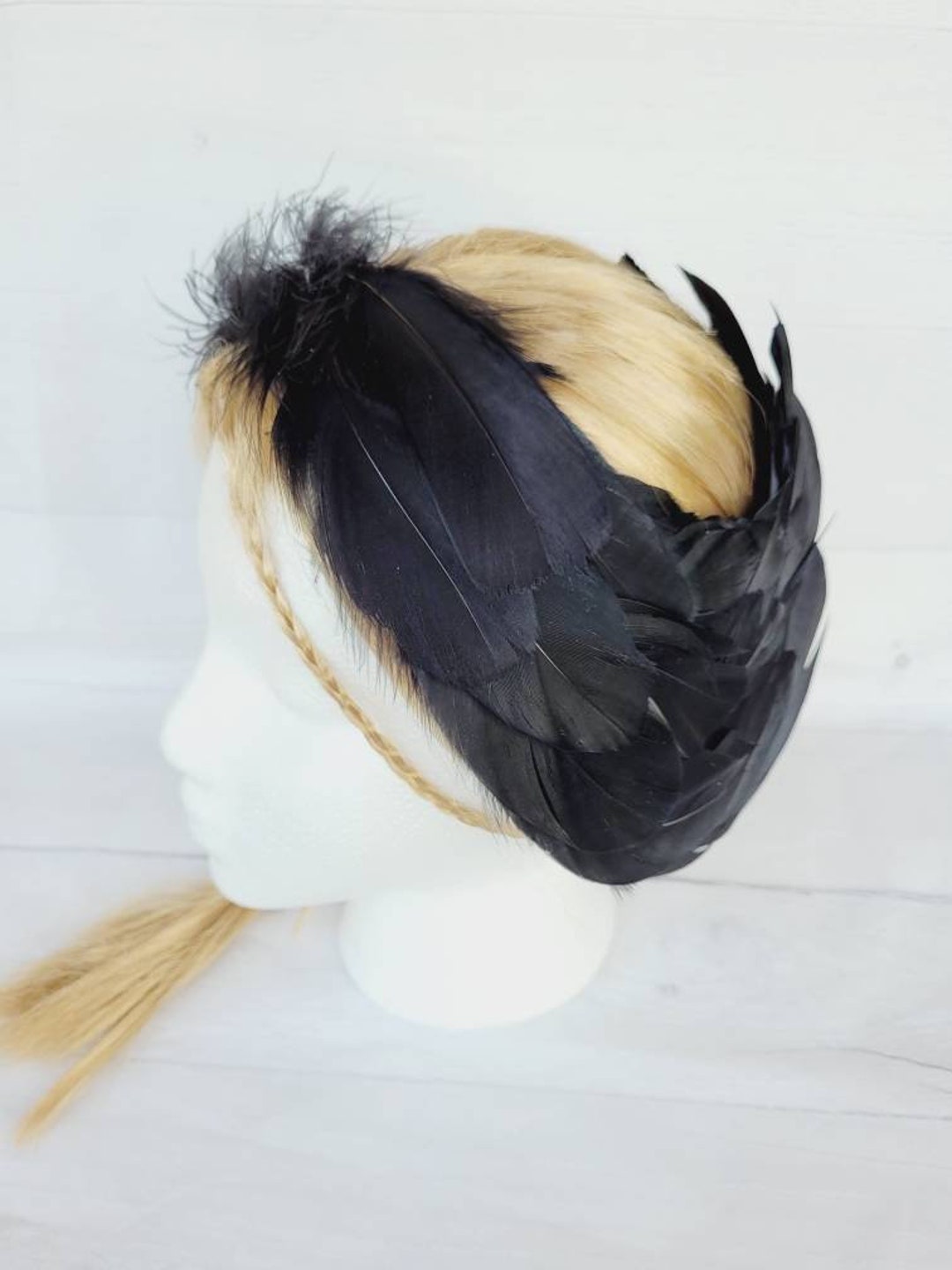 Black Feather Head Piece main image 1