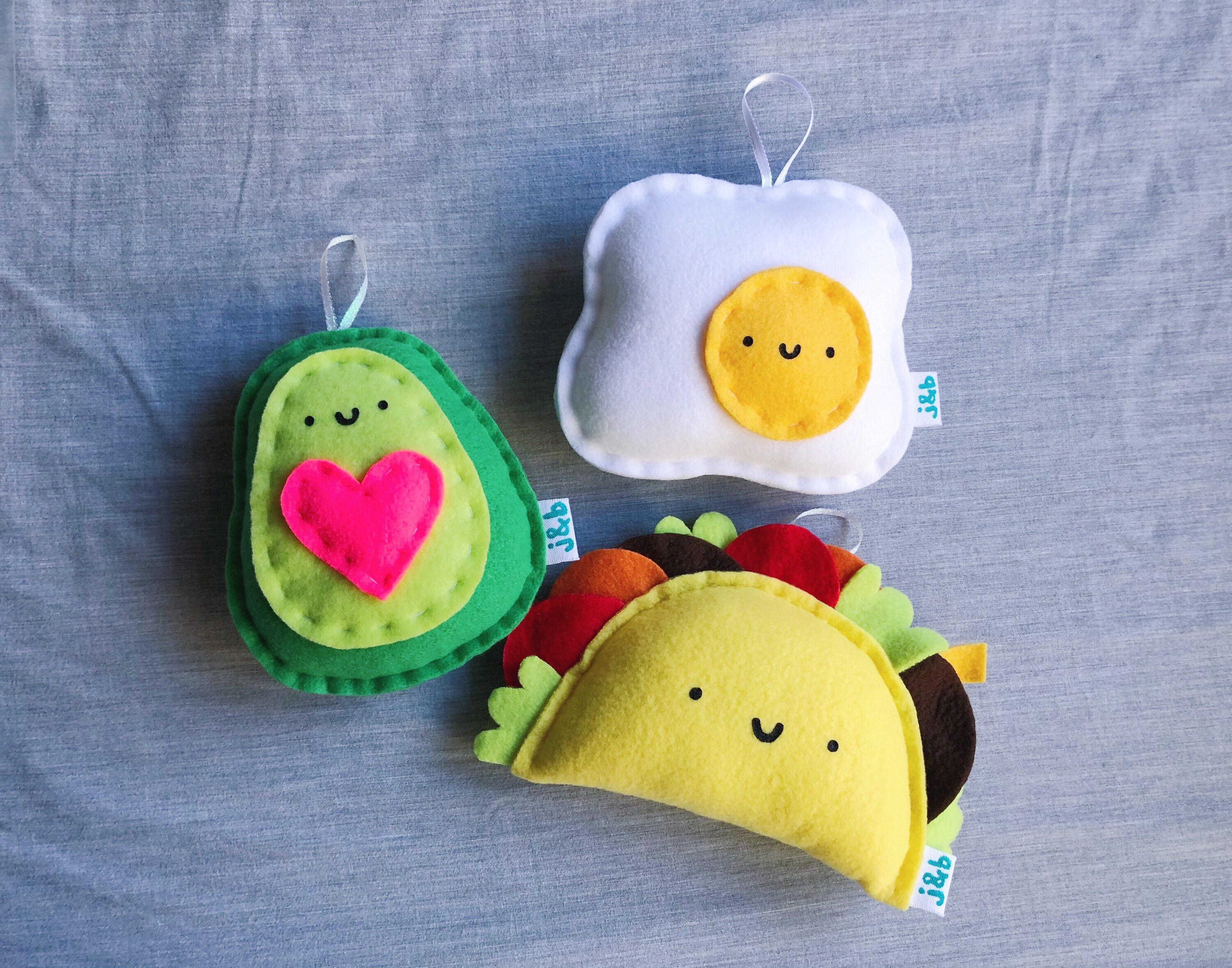 Egg taco avocado plush food plushie decor pillow stuffed | Etsy