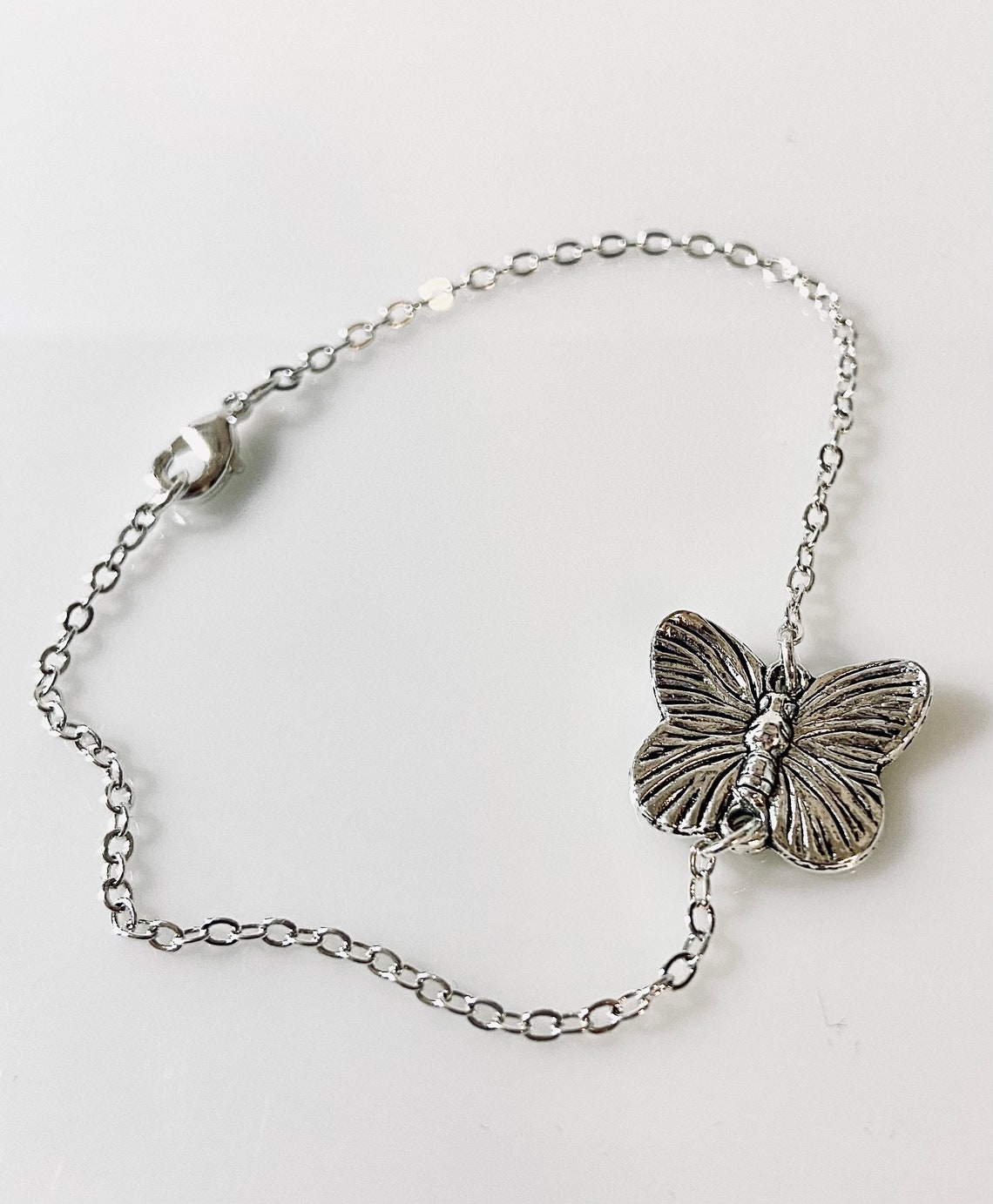 Sterling Silver Butterfly Bracelet Etsy