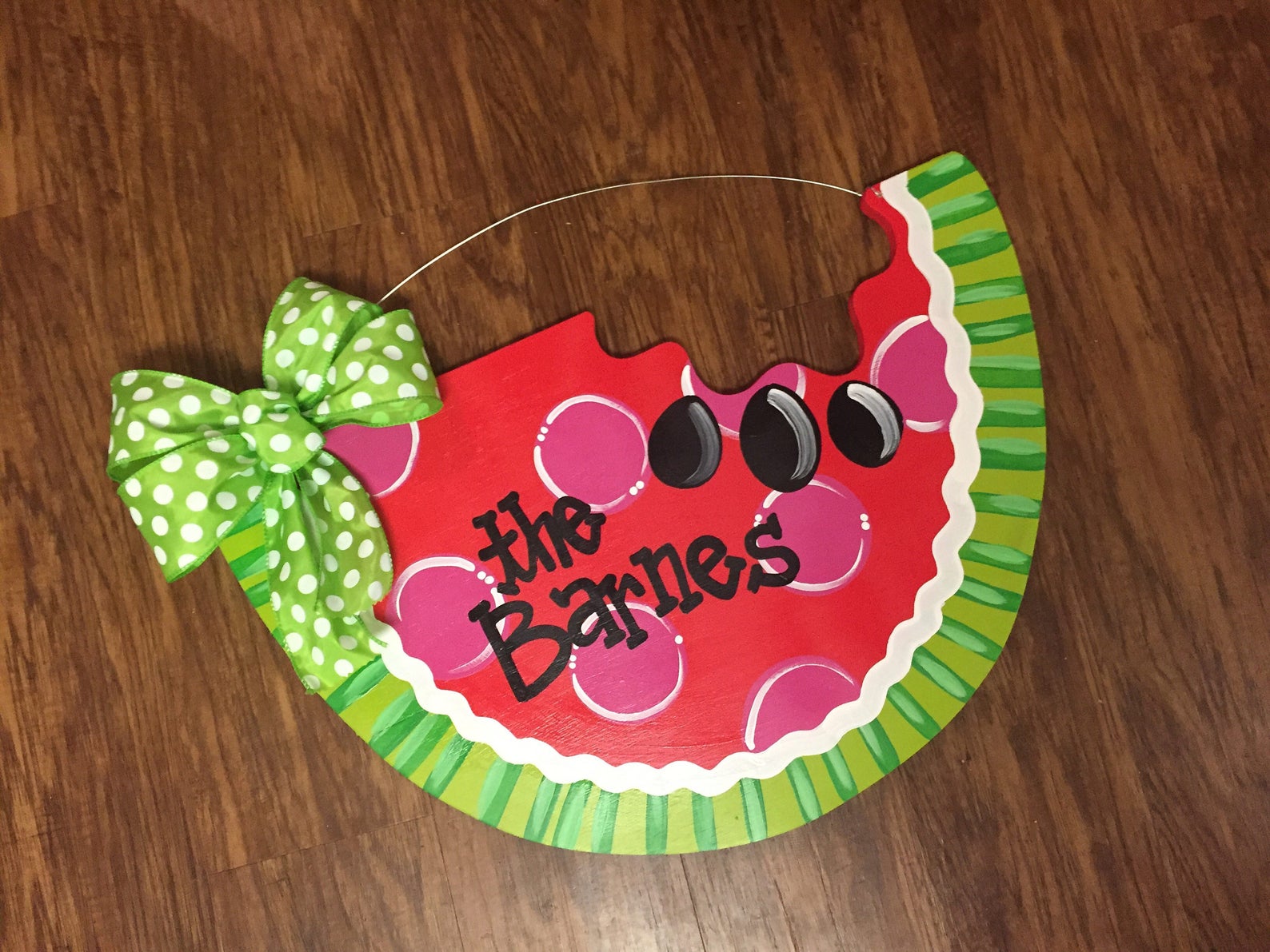 Watermelon door hanger Summer door hanger Watermelon wreath Etsy