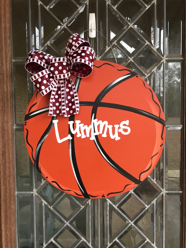 Basketball door hanger Basketball door sign Sports themed door Etsy