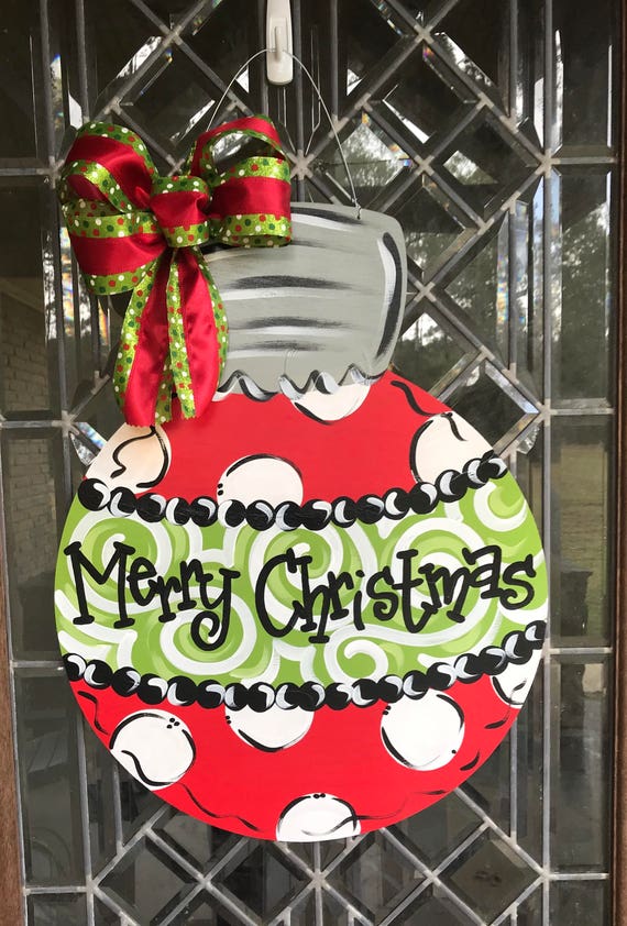 Merry Christmas ornament door hanger Ornament door hanger Etsy