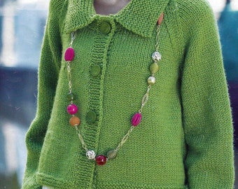 PDF Instant  Digital Download ladies easy knit chunky cardigan 2 designs knitting pattern 32- 44 (2882)