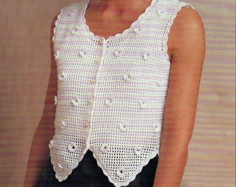 Ladies Crochet Waistcoat Pattern 