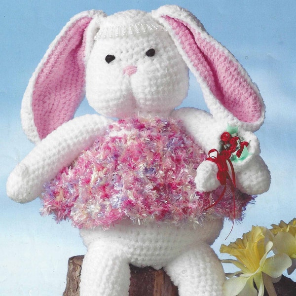 PDF Instant Digital Download girl boy childs adult crochet bunny rabbit pattern (2632)