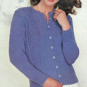 PDF Instant Digital Download Ladies Cardigan Knitting Pattern - Etsy UK