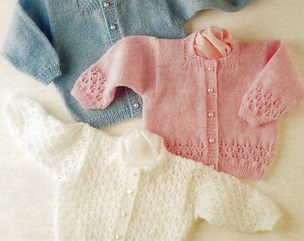 Premature Baby Or Doll Knitting Pattern Dk Cardigans Pdf Etsy