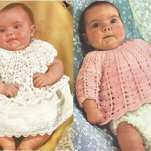 PDF Instant Digital Download baby crochet angel tops with or without sleeves 18 to 20 inch (1861)