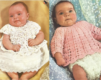 PDF Instant Digital Download baby crochet angel tops with or without sleeves 18 to 20 inch (1861)