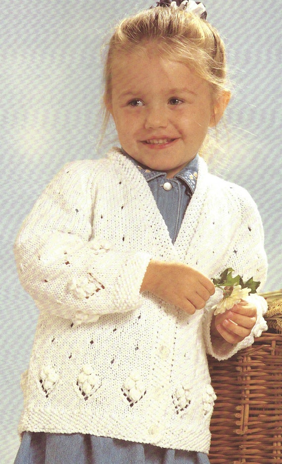 Girls Double Knit Cardigan 