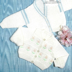 PDF Instant  Digital Download baby child cardigans knitting pattern 3 to 12 months knitting pattern (1917)