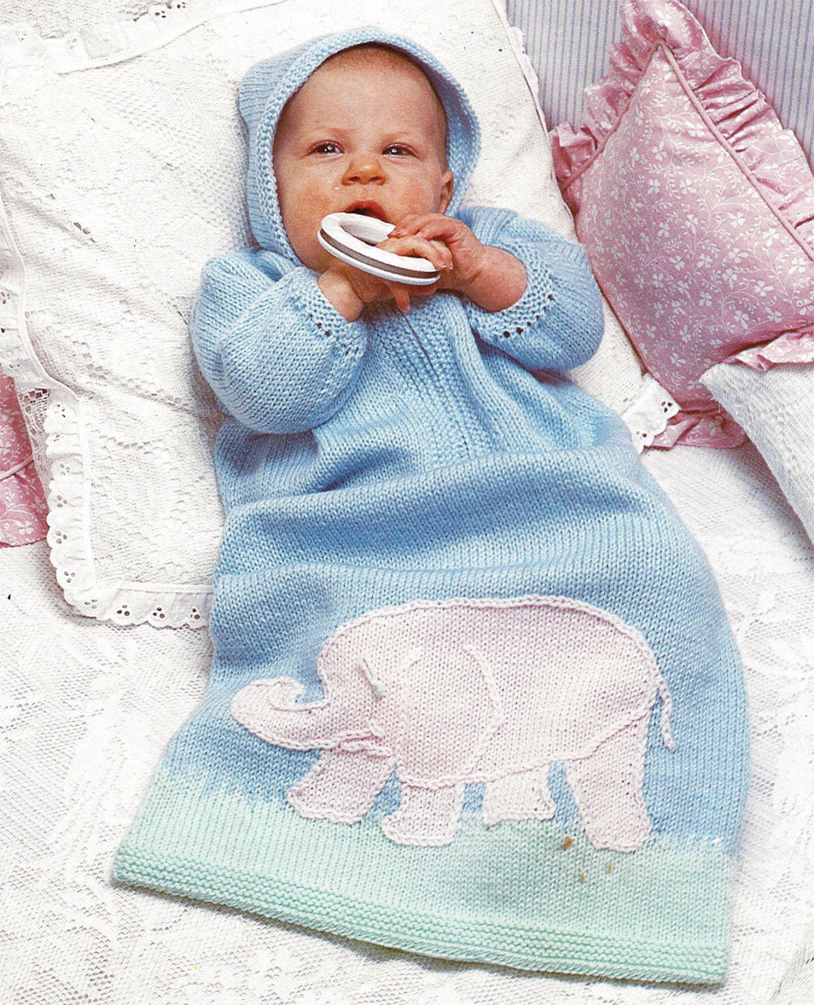 PDF Instant Digital Download Baby Double Knit Sleeping Bag Knitting ...