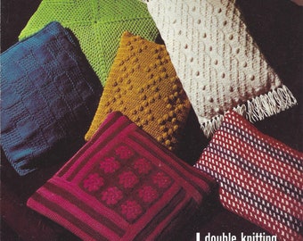 PDF Instant Digital Download crochet cushions double knit & aran crochet knitting patterns (792)