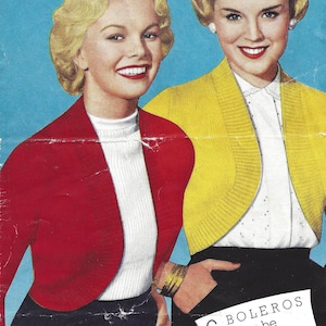 PDF Instant Digital Download ladies easy knit bolero knitting pattern 34 to 40 inch short /three quarter sleeves knitting pattern (1699)