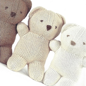 PDF Instant  Digital Download baby bear easy knitting pattern  gift christmas children