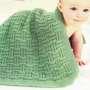 PDF Instant Digital Download baby textured blanket knitting pattern (2050)