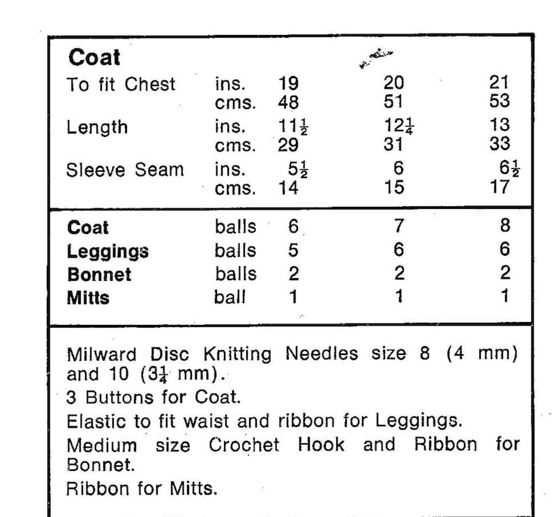 PDF Instant Digital Download baby pram set coat leggings bonnet mitts knitting pattern 1153