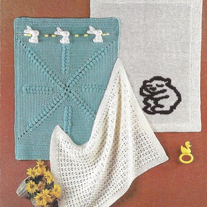 PDF Instant Digital Download baby pram covers to knit & crochet patterns (1613)