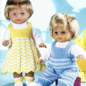 PDF Instant Digital Download Dolls Clothes Knitting Pattern 12 to 22 Inch 2133 Etsy