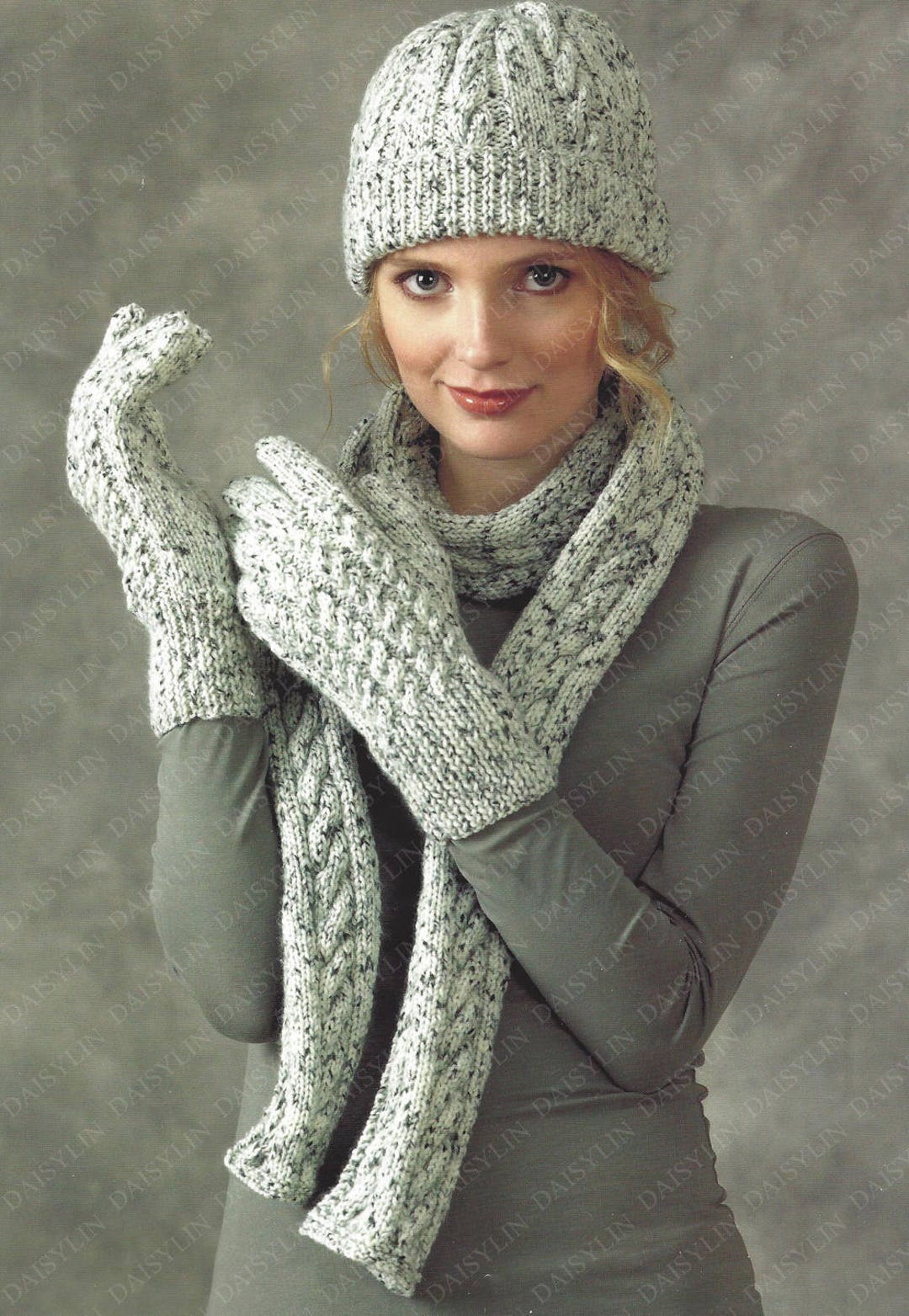 The Oaklynn Beanie Knitting Pattern Instant PDF Digital Download Knit Knits  Knitted Winter Hat Maker Light Bulky Option Yarn Cap 