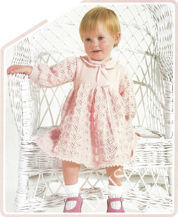 Buy PDF Instant Digital Download Baby Girls Dress Knitting Pattern.