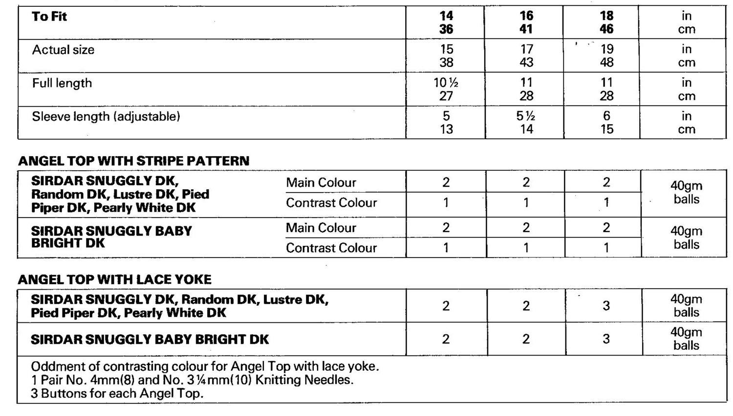 Instant PDF Digital Download Baby Angel Tops Knitting Pattern - Etsy UK