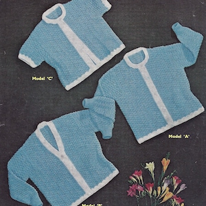 PDF Instant  Digital Download baby lacy cardigans bolero & cardigan knitting pattern 2 to 3 years (1769)