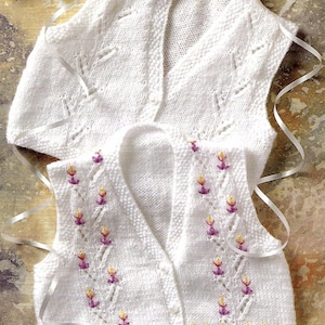 PDF Instant Digital Download baby childs waistcoat knitting pattern 18/22 inch   (416)