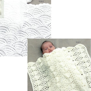 Instant PDF Digital Download 2 baby pram covers knitting pattern (2172)