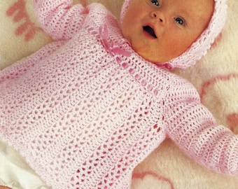 PDF Instant Digital Download Baby Angel Top & Bonnet Crochet