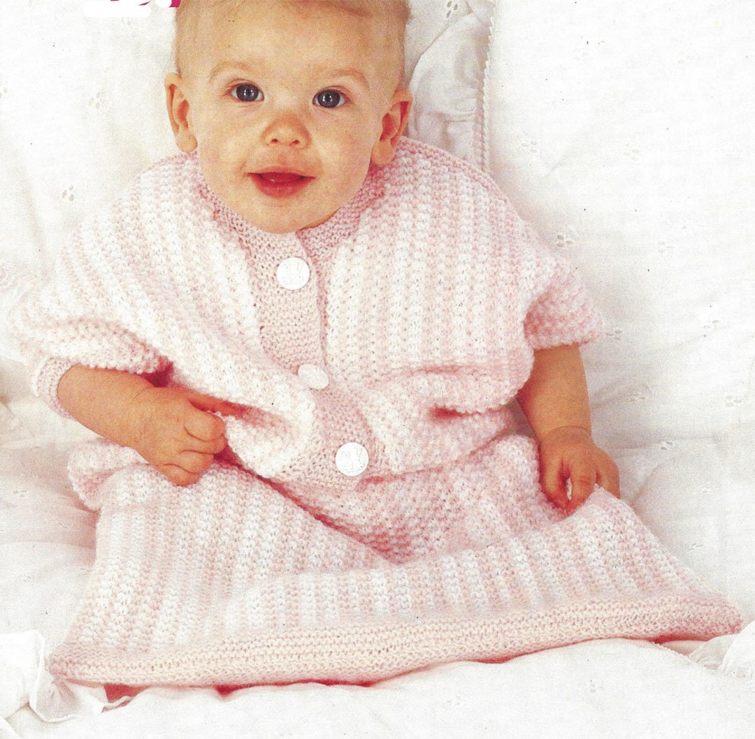 PDF Instant Digital Download Baby Sleeping Bag Knitting Pattern 4 Ply ...