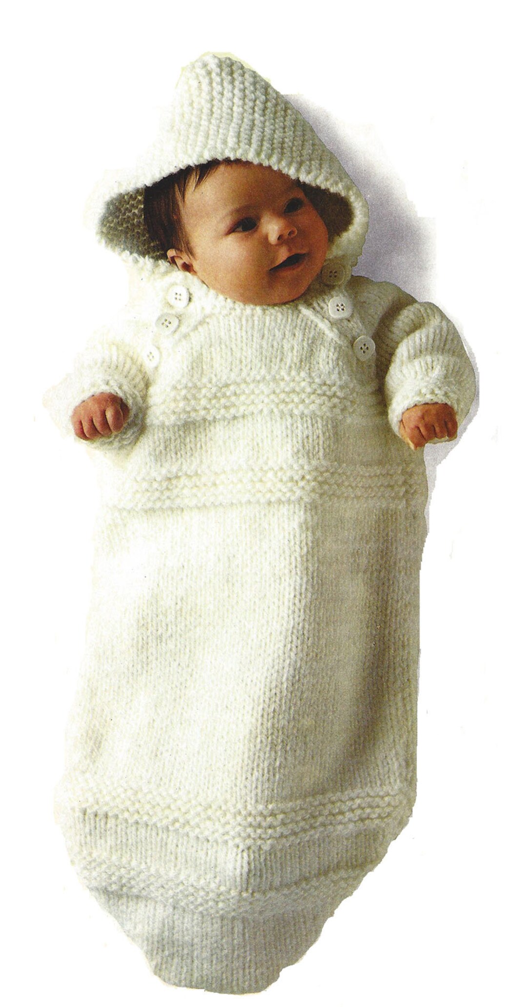 PDF Instant Digital Download Baby Sleeping Bag Knitting Pattern Ages 3 ...