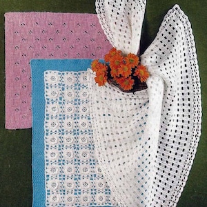 PDF Instant Download   baby crochet knitting cover throw blanket pattern 4 ply double knit (2784)