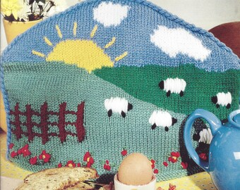PDF Instant Digital Download tea cosy sheep knitting pattern gift christmas present (930)