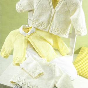 PDF Instant  Digital Download baby boy girl easy knit cardigans & sweater knitting pattern 16/26 inch (905)