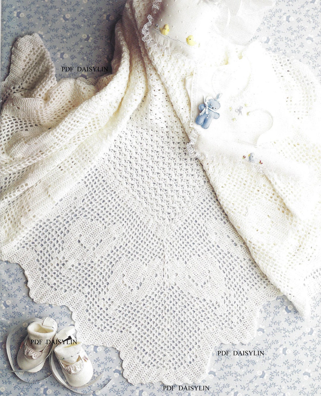 PDF Instant Download Baby Crochet Shawl Pretty Pattern (47) - Etsy