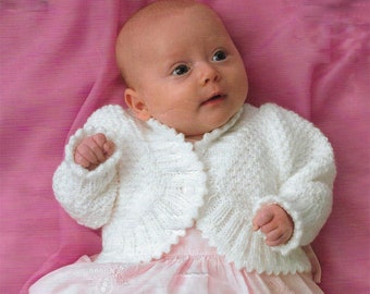 PDF Instant  Digital Download baby cardigans & sweater knitting pattern 14 to 26 inch (584)