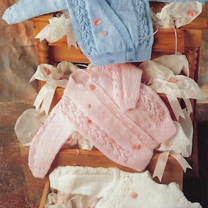 Instant PDF Download  baby cardigans & sweater 16/22 inch knitting pattern  (421)