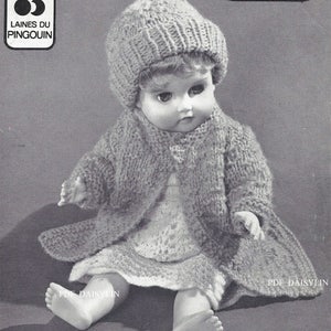 PDF Instant Download   Dolls Clothes Knitting Pattern 20 inch Doll Ideal Tiny Tears or Baby Alive   (20)