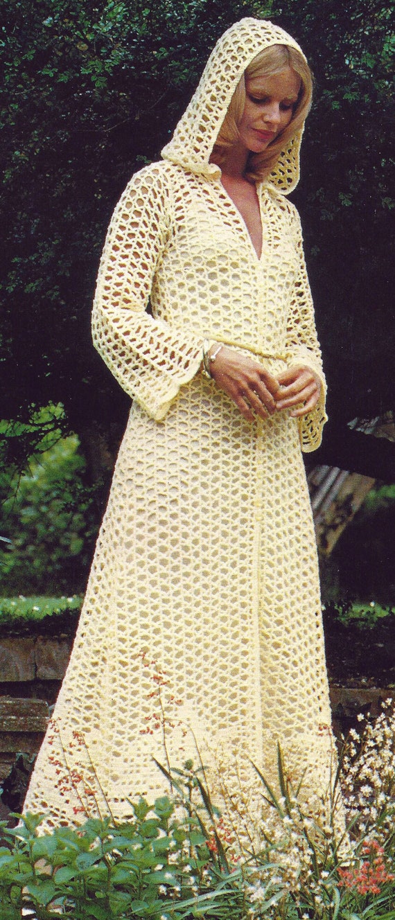 PDF Instant Digital Download Ladies Girls Long Crochet Coat
