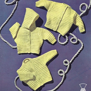 PDF Instant Digital Download baby cardigans knitting pattern (645)