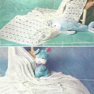 PDF Instant Digital Download baby knitted & crochet shawls pattern (2144)