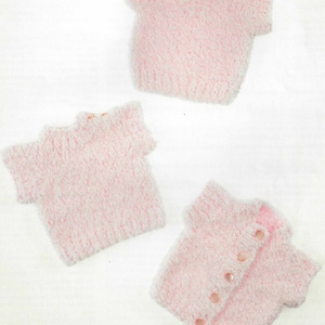 PDF Instant Digital Download baby childs chunky easy knit waistcoat & slipovers knitting pattern 14 to 22 inch (2595)