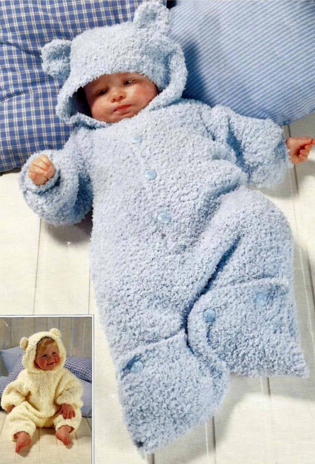 Instant PDF Digital Download Baby All in One Sleeping Bag Knitting ...