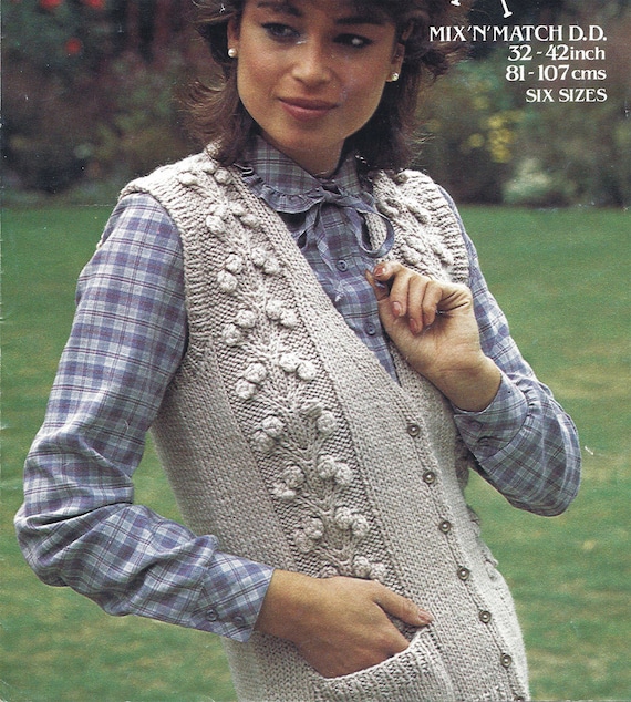 Instant PDF Digital Download Ladies Double Double Waistcoat