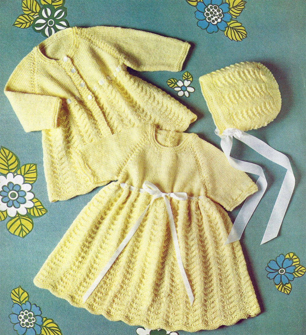 PDF Instant Digital Download Baby Dress Jacket Knitting Etsy UK