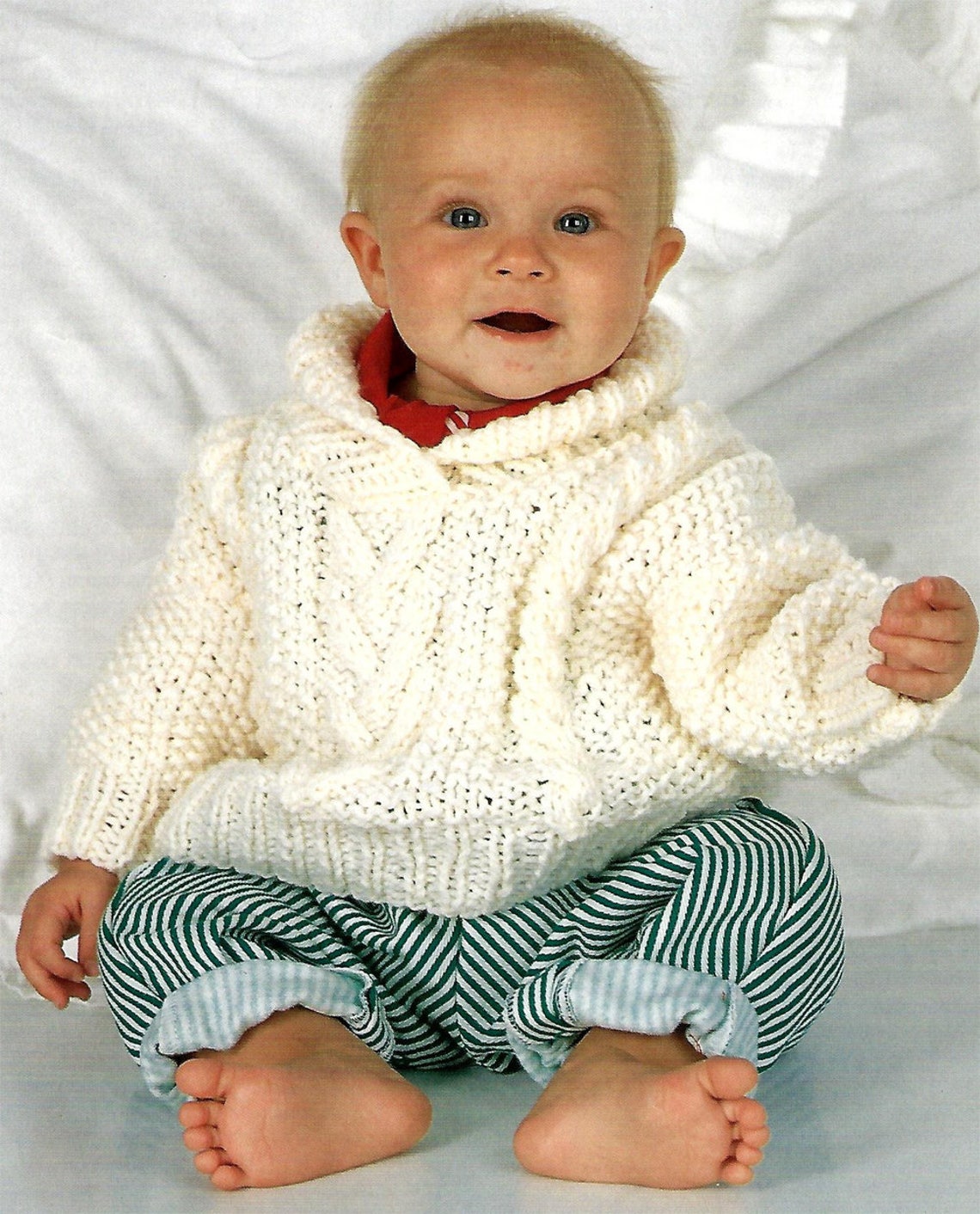 PDF Instant Digital Download Baby Chunky Roll Neck Sweater Etsy