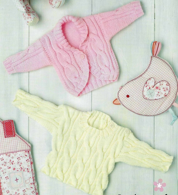 Instant PDF Digital Download Baby Boy Girl Sweater Cardigan