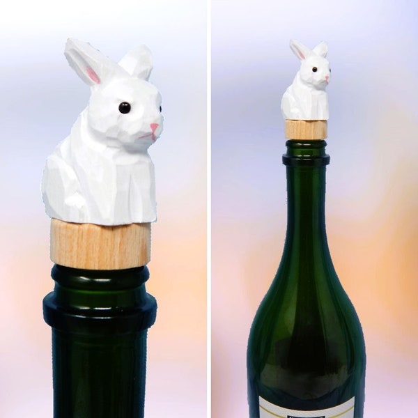 Lapin lapin bouchon de vin fait main réutilisable bouchon de bouteille économiseur scellant décor accessoire unique