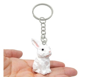 Rabbit Keychain Ring Hook Clip Charm
